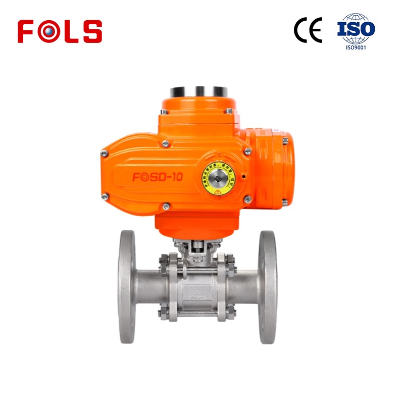 FOLS Explosion-proof 3-Piece Electric Actuator Flange Ball Valve