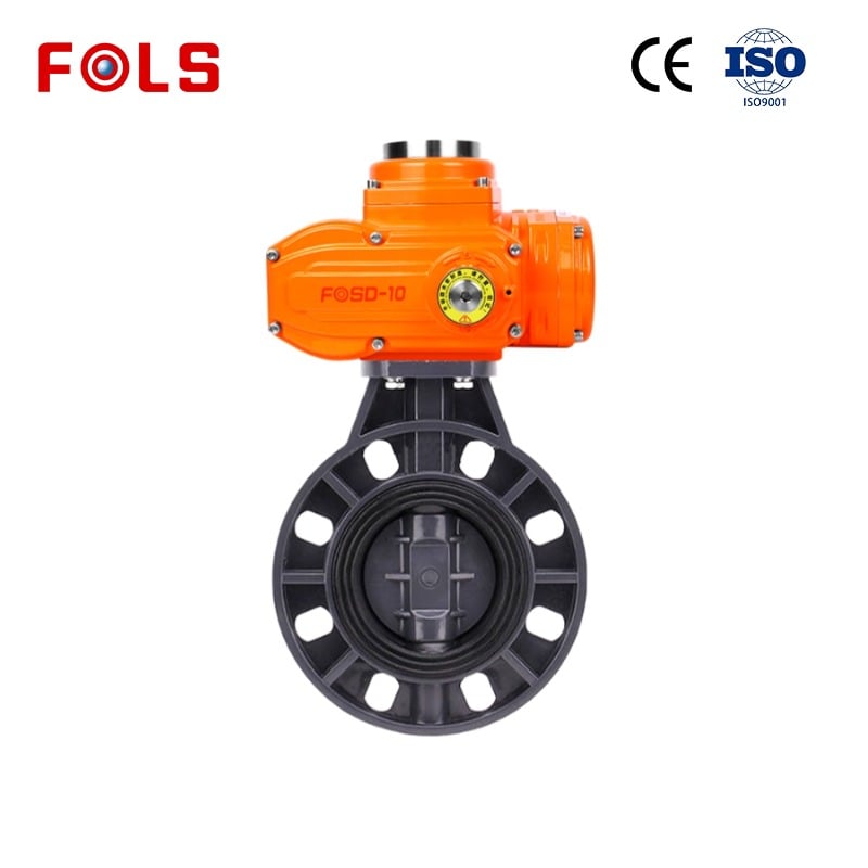FOLS Explosion-proof Wafer UPVC Electric Butterfly Valve