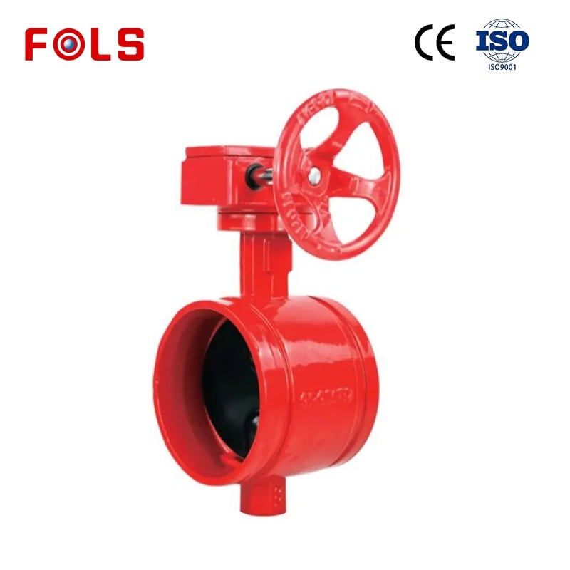Turbine groove type EPDM soft seal butterfly valve