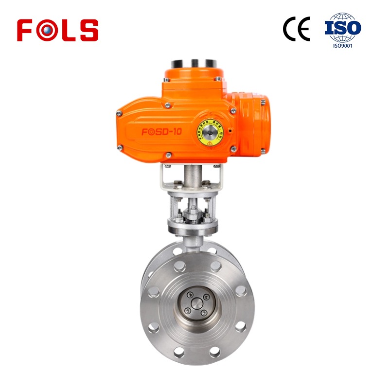 FOLS Explosion-proof Metal Seal Electric Trieccentric Flange Butterfly Valve