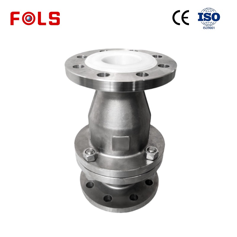 Stainless steel PTFE flange check valve