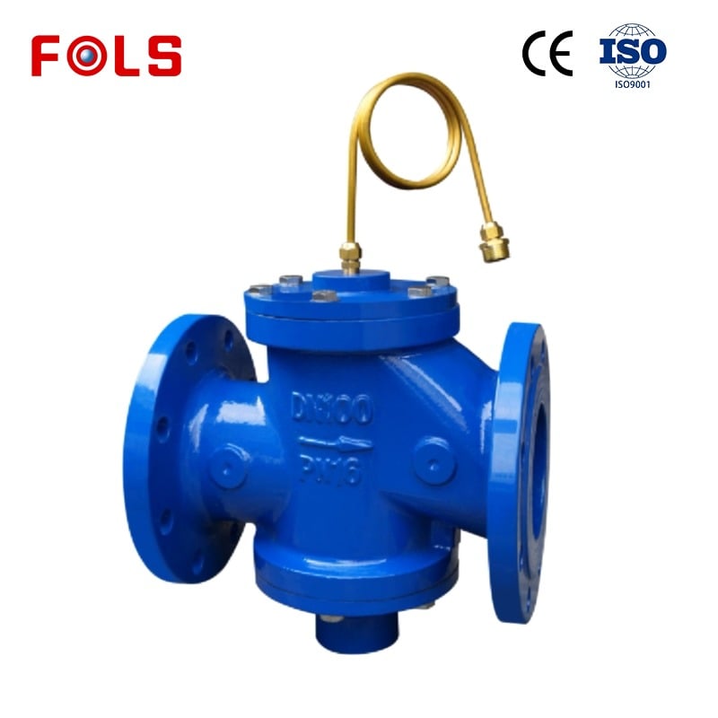 Self operated pressure differential control valve