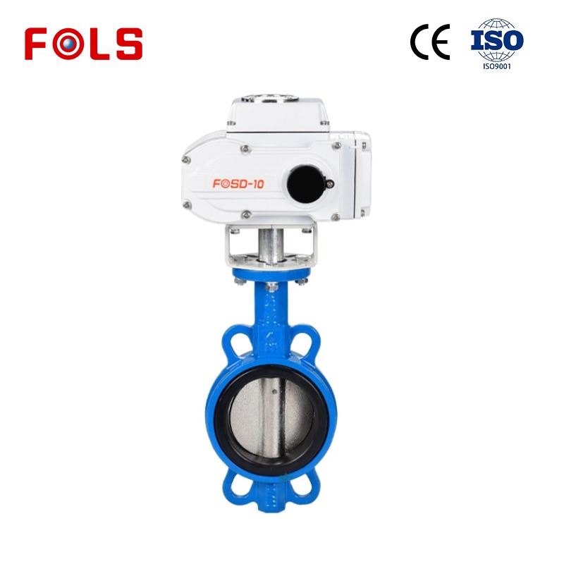 FOLS Cast Iron Wafer Electric Actuator Butterfly Valve