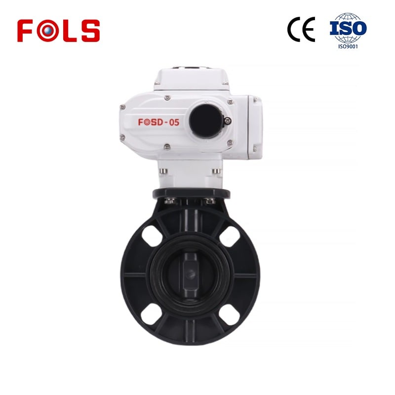 FOLS Wafer UPVC Electric Butterfly Valve
