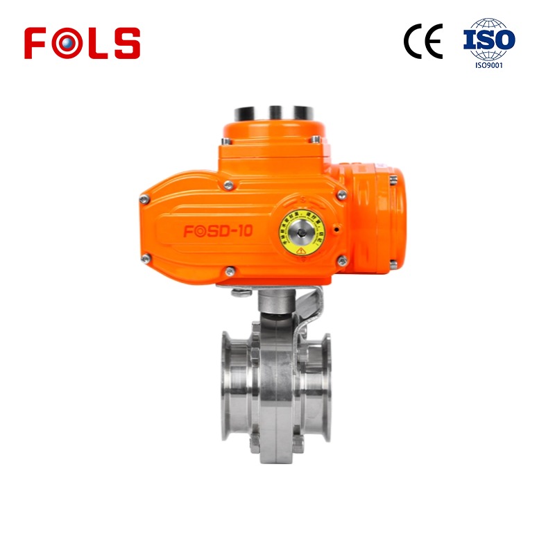 Explosion-proof Electric Sanitary Tri-clamp Butterfly Valve 
