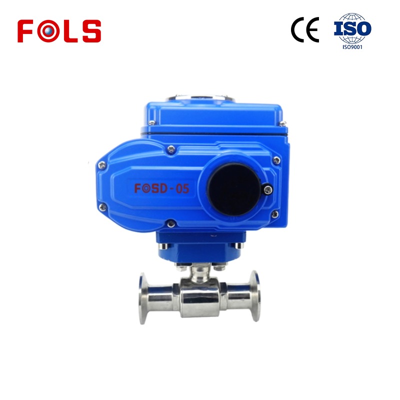 FOLS Tri-Clamp Sanitary Food Grade Electric Ball Valve 
