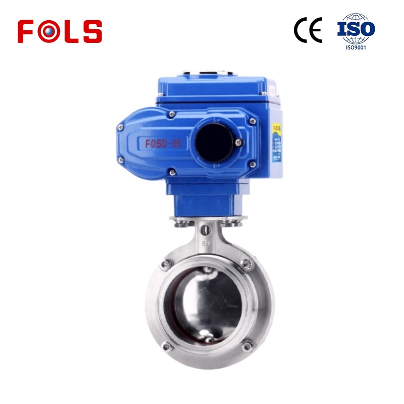 Electric Sanitary Tri-clamp Butterfly Valve 