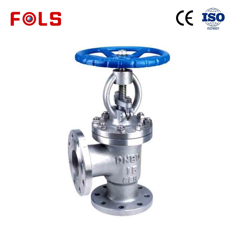 Stainless steel globe valve, high-temperature water stop angle globe valve