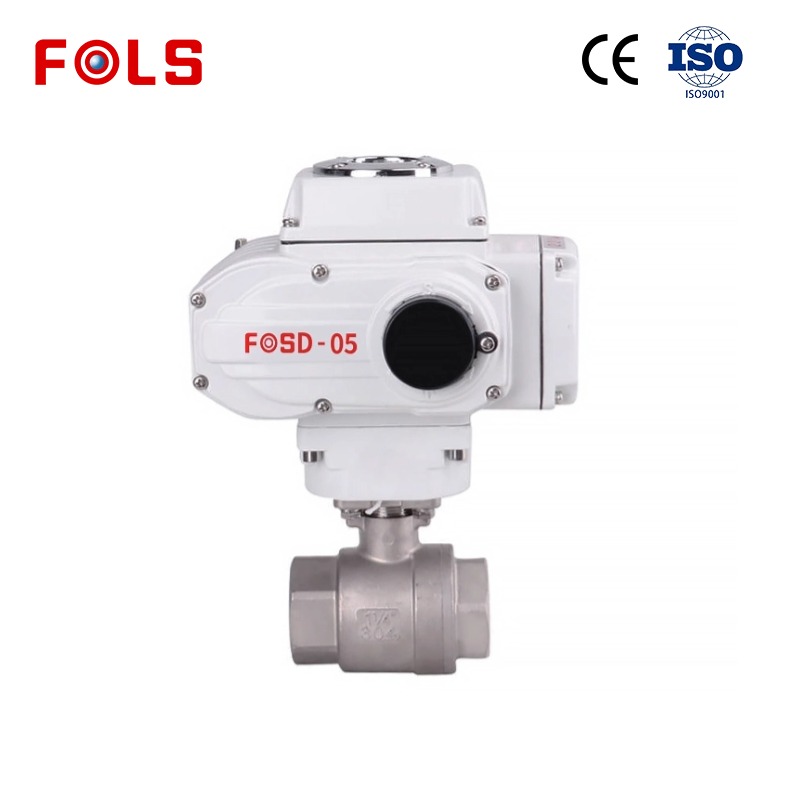 FOLS Electric 2 PCS Female Thread 2 way ball valve  