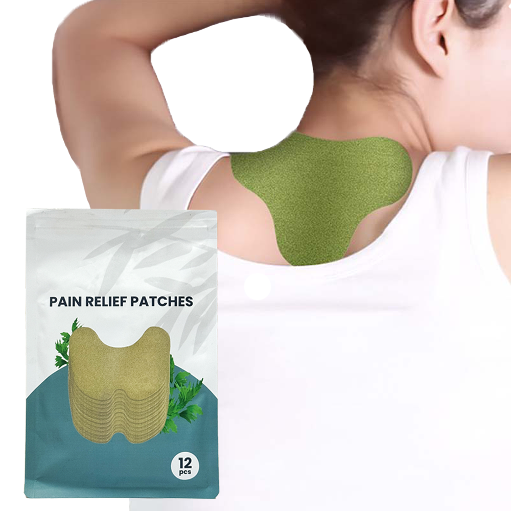 How can pain relief patches help reduce neck and back discomfort?