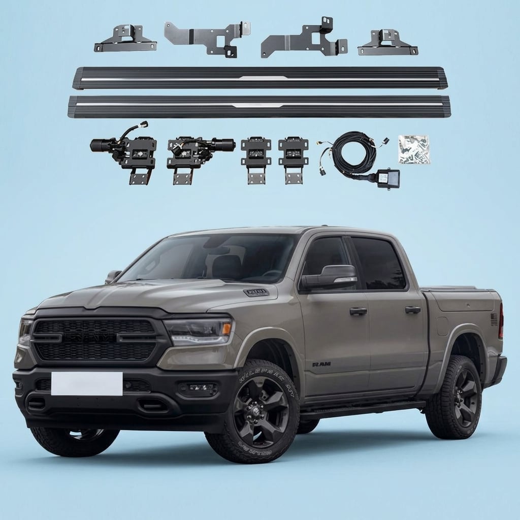 Pickup Truck Aluminum Alloy  Exterior Accessories Parts Kit Electric Side Step for Dodge Ram1500 TRX Power Boards 2022