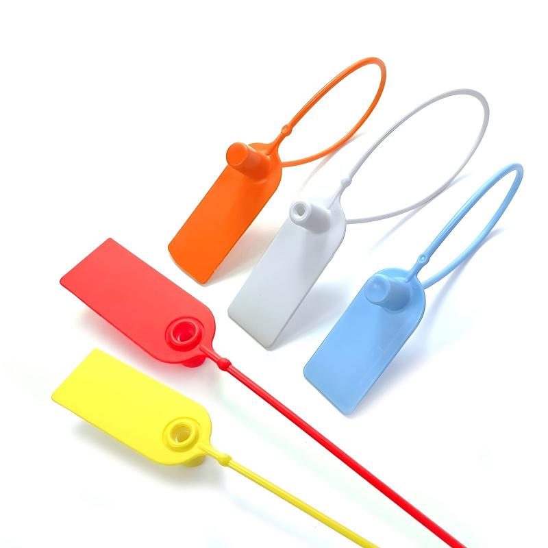 custom color 20cm fixed length clothing hang tag garment seal tight tamper proofing safety label for shoes handbags-3