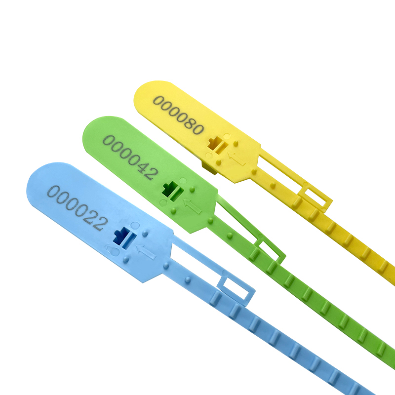 plastic seal lock strip with factory pull tight container security plastic seal with tag-4