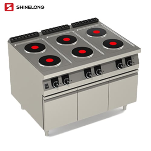 Furnotel 750 Luxe Series Electric 6-Hot Plate Cooker With Cabinet
