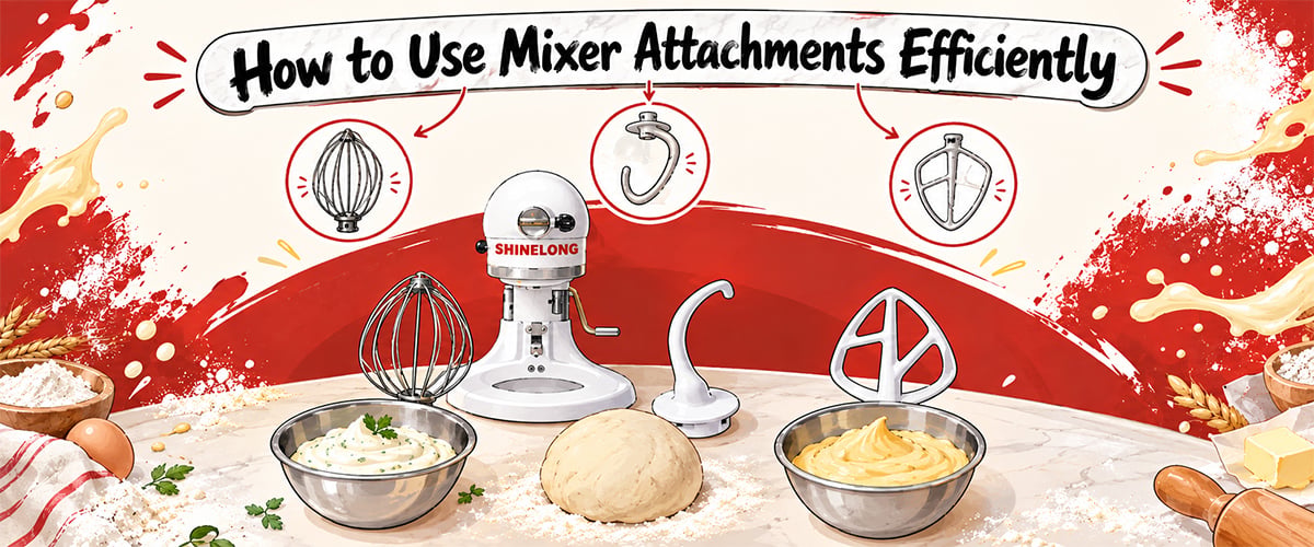 How to Use Mixer Attachments Efficiently: Dough Hook vs Paddle vs Whisk
