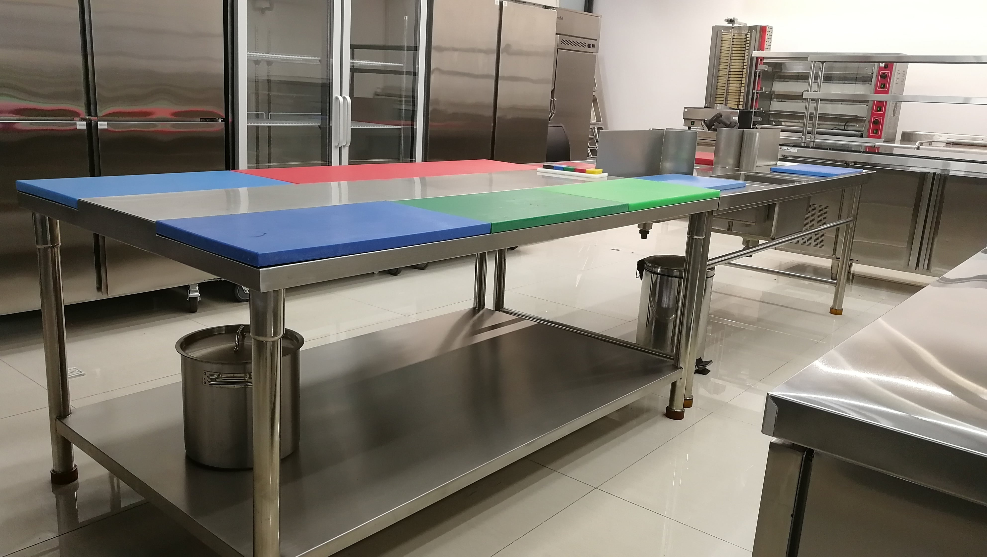 shinelong poly top kitchen workbench