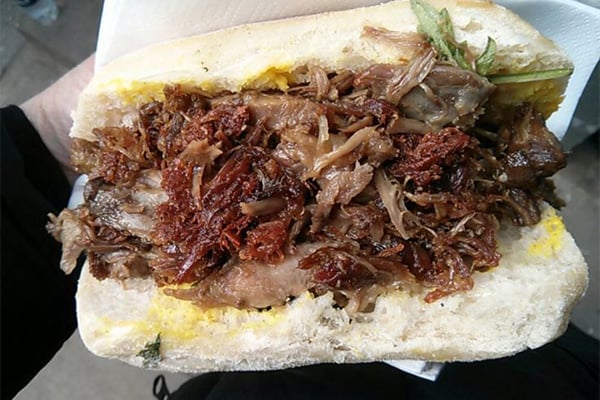 French Confit Duck Mustard Sesame Sandwich