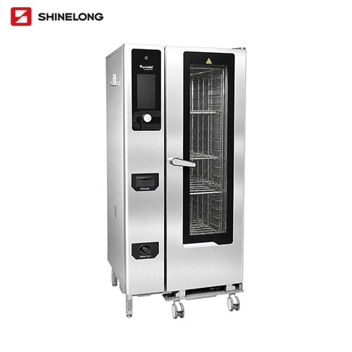 Furnotel Ultra elektrikli kombi pech — 20 ta 1/1 GN formatdagi idishlar uchun, bug'latish qurilmasi va ekranli boshqaruv paneli bilan, 380~400 V