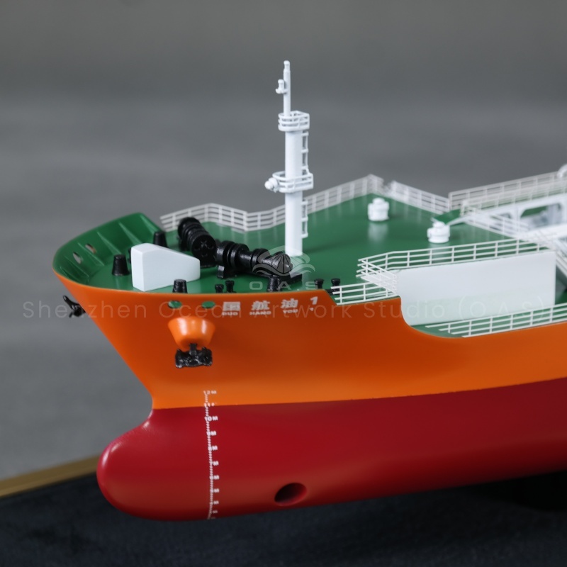 This 65cm oil ship model produced by O.A.S is born for enterprises to order shipping gifts in bulk. The professional team carefully sculpts the ship model according to the process standards, from the unique ship body lines to the cabin layout, accurate reproduction. Enterprise batch customization, can be integrated into the exclusive elements, as a shipping gift, give customers a symbol of stable cooperation, send employees to signify career progress, help enterprises to create a good image.Amber@vesselmodel.com Tel: +86 18038048785