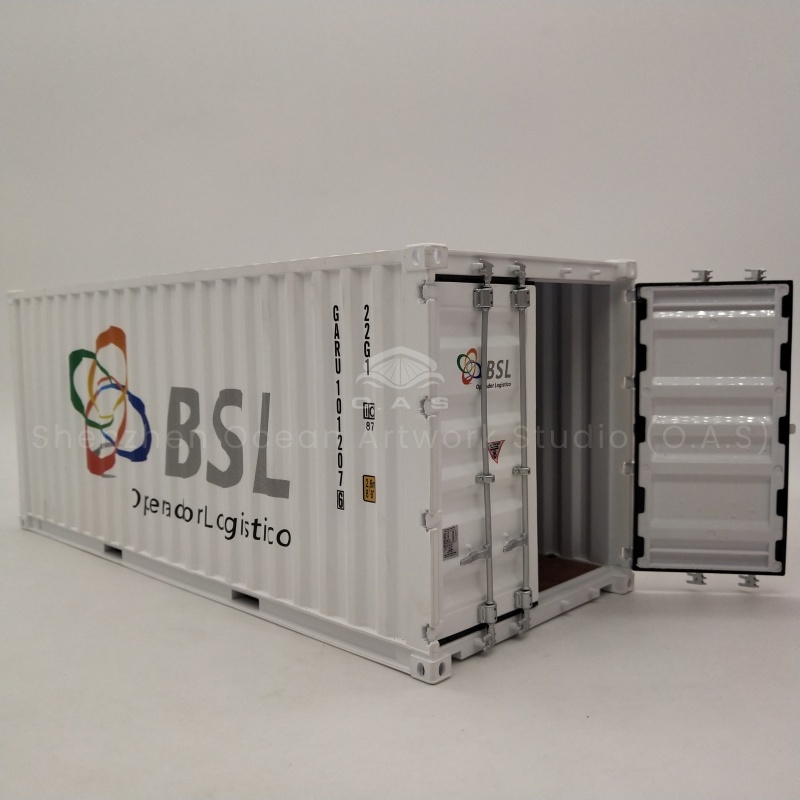 Looking for a unique freight forwarding gift? As a professional container model manufacturer, O.A.S factory provides 20GP transport container model and supports logo customization. The model is built to the scale of a real container, with realistic details. Whether it is customer appreciation, or corporate promotion, the model can subtly convey the brand image and highlight your unique mind.Amber@vesselmodel.com Tel:+86 18038048785
