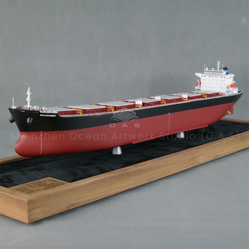 【LAC】O.A.S Factory 100% Handmade High Quality Ship Model Customized Business Gift 100cm Bulk Cargo Ship Model