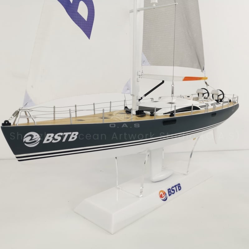 The 62cm yacht model produced by O.A.S is presented to you! The professional team closely follows the characteristics of the sailing boat, accurately sculpts the hull lines and mast rigging, and highly restores the heroic appearance of the competition with high-quality materials and fine craftsmanship. Can be integrated into the enterprise elements, whether it is to show corporate culture, or as a gift, can show the unique style.Amber@vesselmodel.com Tel: +86 18038048785