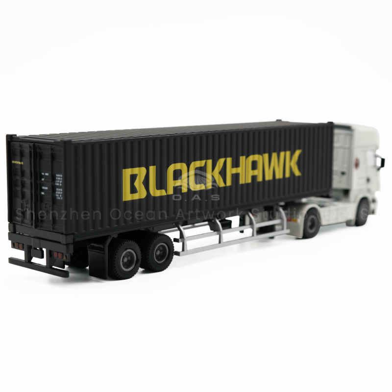 O.A.S ship model factory, focusing on model customization for 17 years, to create 1:50 shipping alloy container truck model. Selected alloy, durable, fine restore truck details. Customize exclusive logo for the company, cleverly integrate brand elements, from lines to logos, highlighting the unique style of the enterprise. Whether it is a business gift or a publicity display, it can become a bright business card with high quality. Amber@vesselmodel.com Tel: +86 18038048785