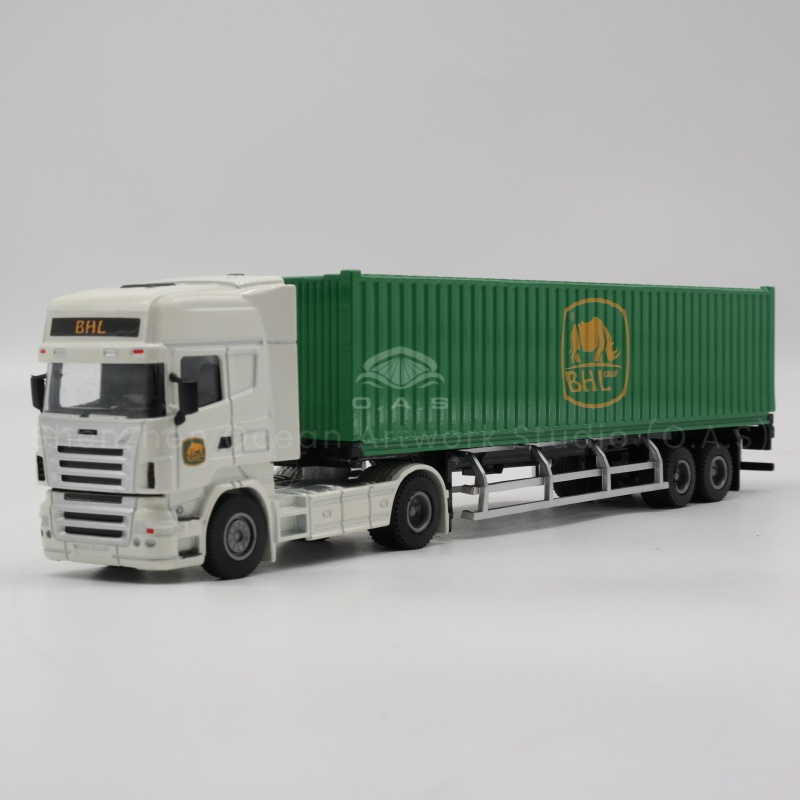 【LAC】O.A.S Container Model Factory Shipping Gift Customized 1:50 BHL Alloy Material  Container Model Truck