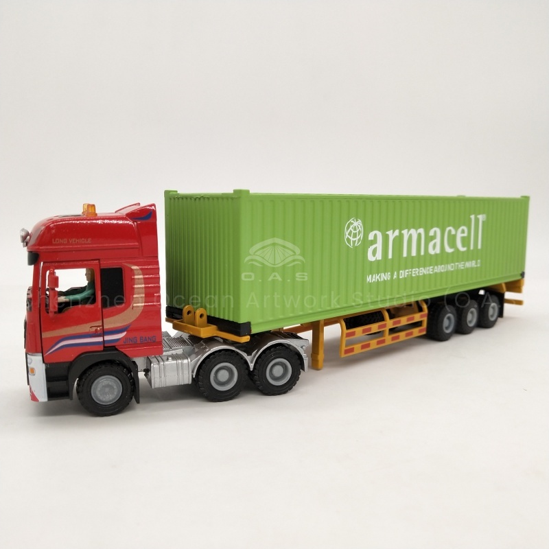 O.A.S container truck model customization expert, focus on 1:50 theme set card model. According to the corporate theme, cultural connotation of ingenious design, into the brand elements. From the theme of environmental protection to science and technology, from the retro shape to the futuristic body, the model is exquisite, the details are full, and the unique gift is customized for the enterprise, highlighting the style. Amber@vesselmodel.com Tel: +86 18038048785