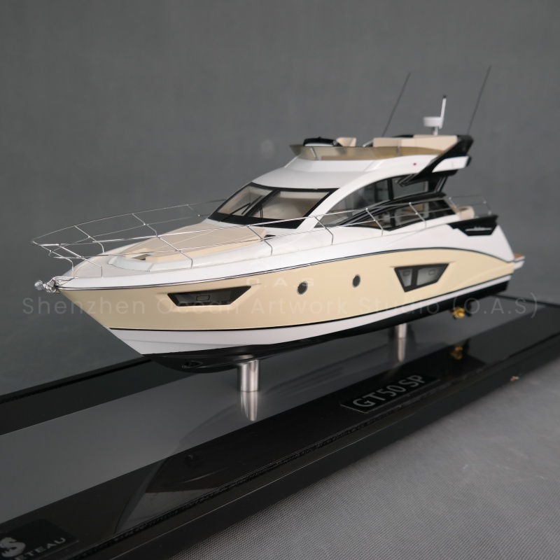 【LAC】Handmade Featuring Sunseeker Princess Other Yacht Brands Gift Boating Customized 53cm Riva Yacht Cruise Ship Model 