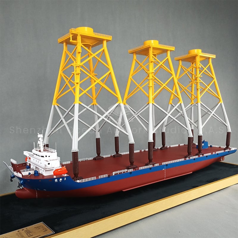 【NAC】O.A.S Handmade 100cm Transport Ship Model Customized Factory Freight Forwarder Christmas Gift Opening Design