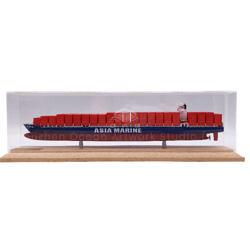 O.A.S produces this shipping company container container ship model, which is an excellent choice for shipping logistics gift customization. Based on the real ship type, it is crafted with fine craftsmanship, from the hull structure to the container details are lifelike. Can customize the company's exclusive elements, such as ship body printing LOGO. As a gift, it not only shows the strength of the ship company, but also passes the good hope of sailing hand in hand.Amber@vesselmodel.com Tel: +86 18038048785