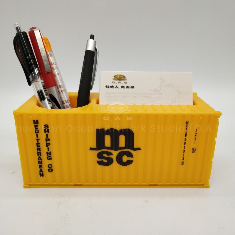 【LAC】MSC Plastic Storage Box  Model  Scale 1:35  Shipping Container O.A.S Factory Customizable Pen Holder  Model