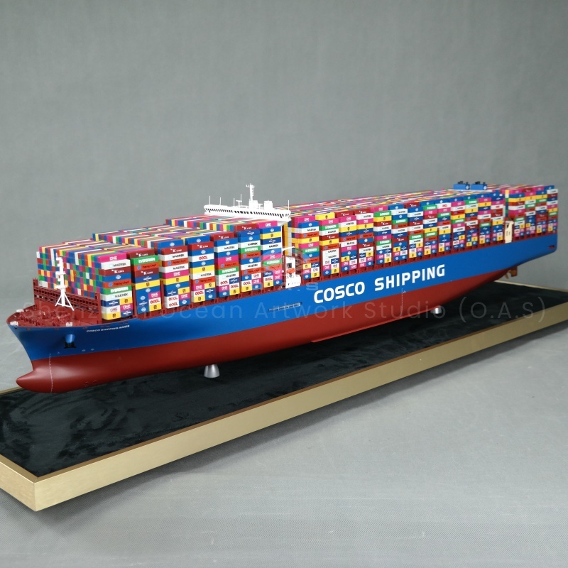 【LAC】O.A.S Customized 127cm Simulation Container Ship Model Factory Logistics Present Model Craftsman for Christmas