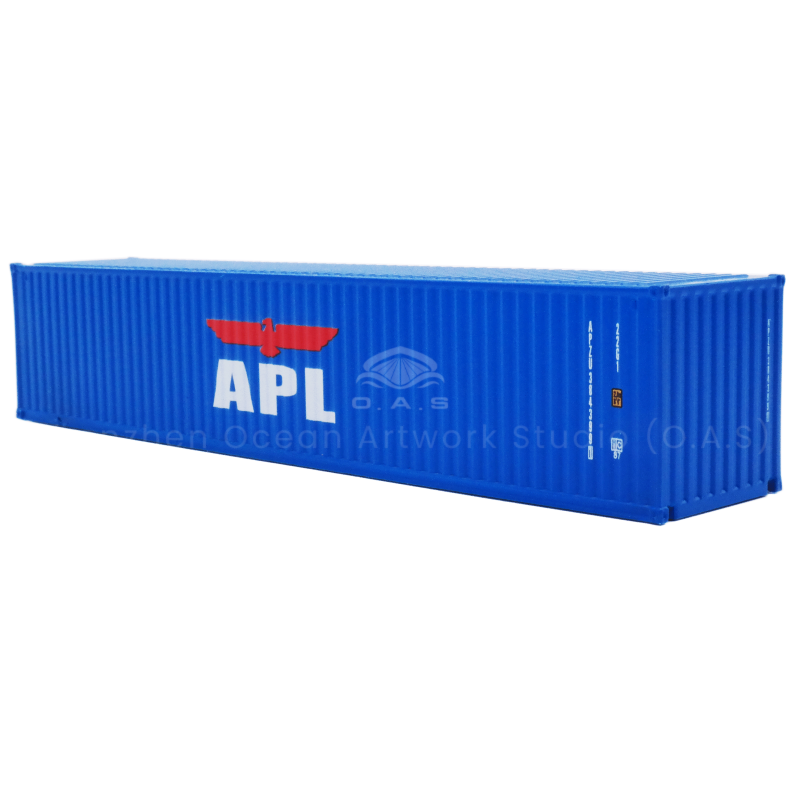 O.A.S model manufacturers carefully carved 1:87 APL general container model, the selection of high-quality alloy to create 40GP container model. Precise reproduction of the appearance of APL general cabinet, line, logo clearly restored. Support logo customization, enterprises can integrate the exclusive logo. The model is durable and has excellent texture, which can highlight unique charm whether it is a business gift or a brand display. Amber@vesselmodel.com Tel: +86 18038048785