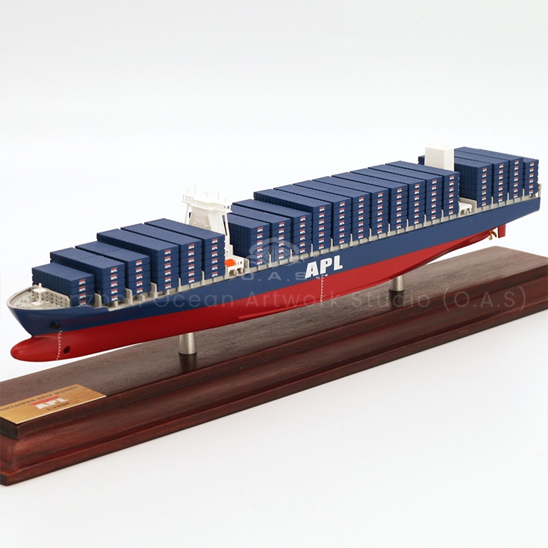 【LAC】Customizable 35cm APL Plastic High Quality Ship Model Business Gift Plastic Crafts Container Ship Model