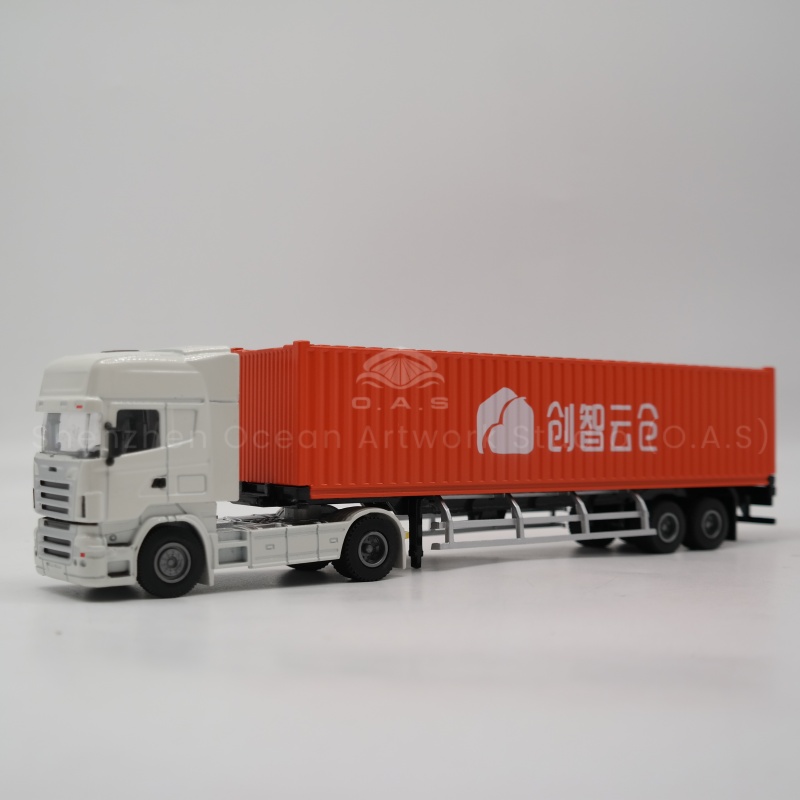 【LAC】O.A.S Container Model Factory Shipping Gift Customized 1:50 CZYC Alloy Material  Container Model Truck