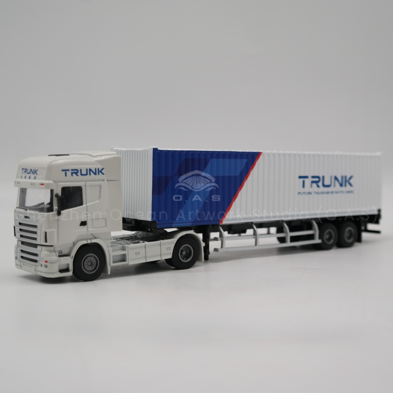 【LAC】O.A.S Container Model Factory Shipping Gift Customized 1:50 TRUNK Alloy Material  Container Model Truck