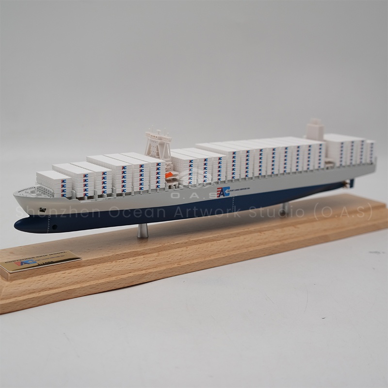 【LAC】O.A.S Factory's Handmade Scale Boat Model 1:1000 Scale Customized 35cm AC Container Ship Model For Shipping Gift