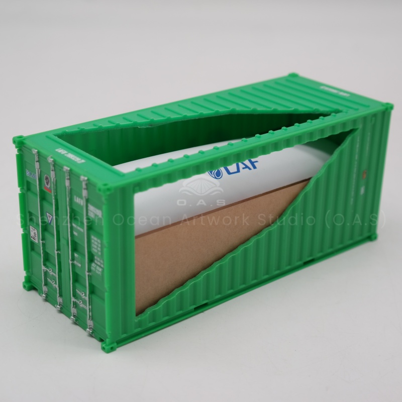 【LAC】Customizable 20GP Shipping Container Box 1:35 Scale Plastic Crafts CMA CGM Liquid Bag Container Scale Model