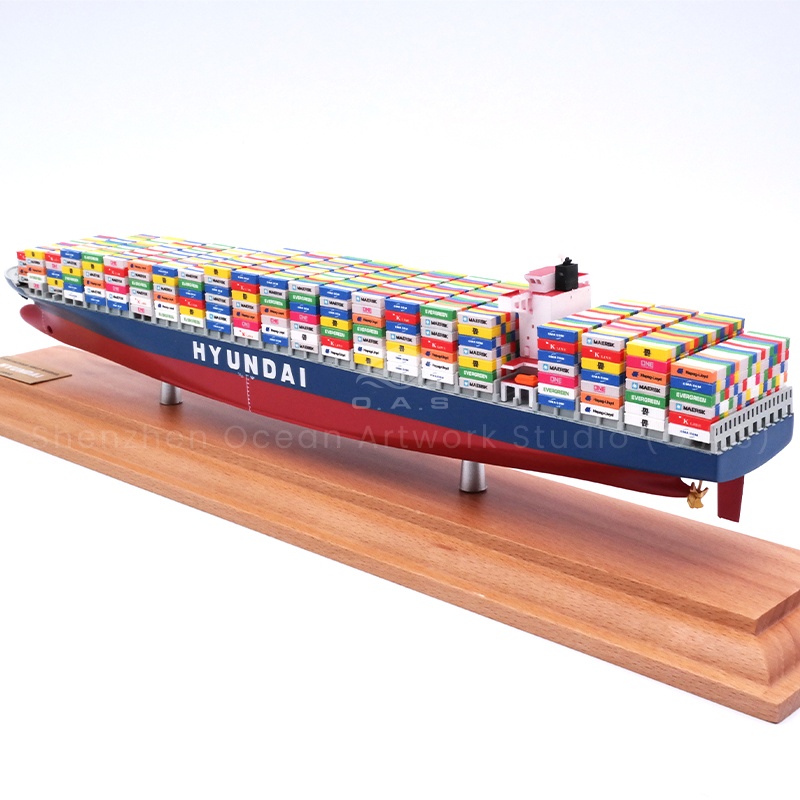 O.A.S Square simulation ship model factory focus on container ship model to draw customization. Whatever unique design you want, just provide the drawings, and the factory can turn complex ideas into realistic container ship models with exquisite craftsmanship. From the shape of the ship body to the details of the container, it is strictly restored and delivered efficiently, creating a unique shipping model for you.Amber@vesselmodel.com Tel: +86 18038048785