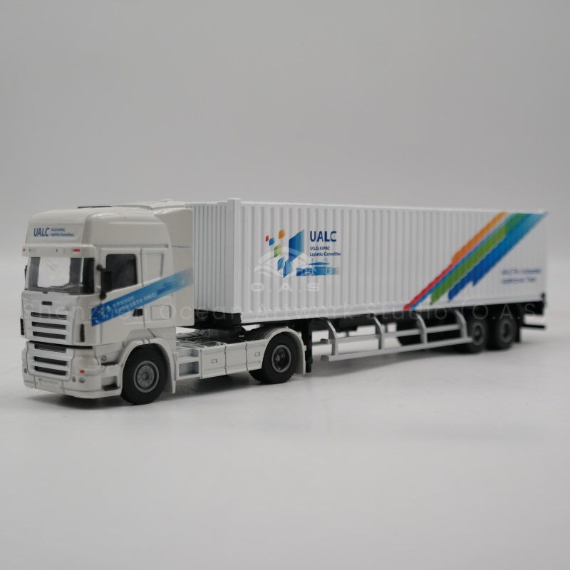 【LAC】O.A.S Container Model Factory Shipping Gift Customized 1:50 UALC Alloy Material  Container Model Truck