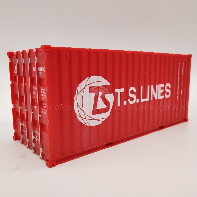 【LAC】O.A.S Container Model Factory 20GP Plastic Crafts Shipping  Scale1:35 TS LINES Miniature Container Model