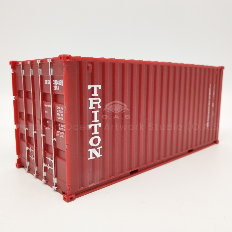 【LAC】O.A.S Container Model Factory 20GP Plastic Crafts Shipping  Scale1:35 TRITON Miniature Container Model