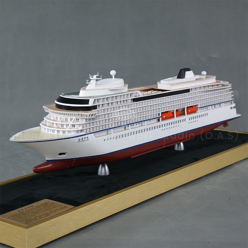 【NAC】O.A.S Handmade 80cm Luxury Cruise Ship Model Customized Factory Freight Forwarder Gift for Christmas Opening Christmas Gift