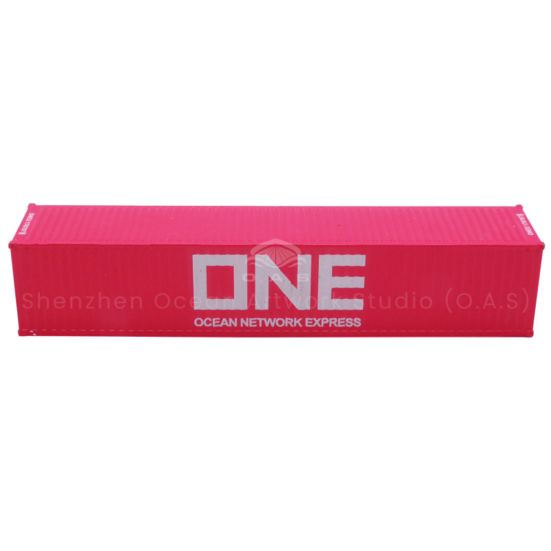 O.A.S Model Factory is dedicated to creating 1:87 ONE alloy container models with excellent quality. Selection of strong alloy material, wear resistance, deformation resistance. Fine restoration of the appearance of ONE container, every detail is accurate. Enterprises only need to map, you can customize the exclusive logo, so that the brand elements cleverly integrated, full of unique charm, is the best choice for business gifts, brand display. Amber@vesselmodel.com Tel: +86 18038048785