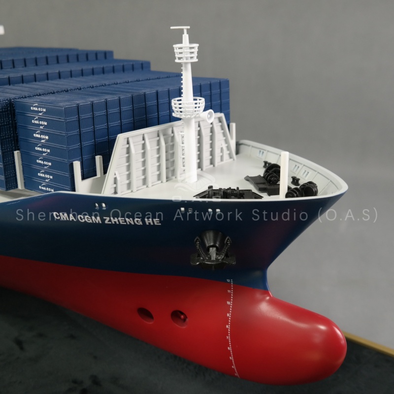 Our CMA CGM container ship model vividly replicates the iconic vessel plying the Algiers-Western European sea routes. Meticulously crafted to mirror real maritime transport details—from cargo stowage to hull contours—it embodies the essence of transatlantic shipping. Ideal for shipping firms, route promotions, or corporate gifting, this model highlights CMA CGM’s expertise in Algiers-Europe sea transport. With exceptional authenticity and durable quality, it serves as a premium office display or promotional item. Factory-direct supply supports customization and wholesale—elevate your brand with this scenario-driven, precision-engineered ship model!Amber@vesselmodel.com Tel: +86 18038048785