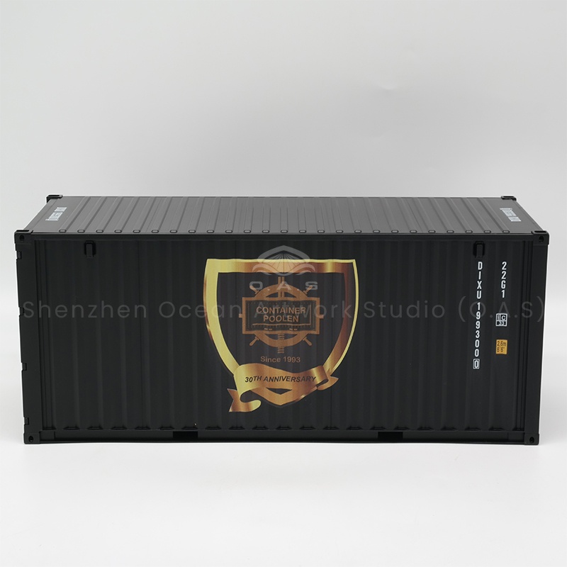 O.A.S Container model workshop, focusing on 20GP container model customization. Restore the container with exquisite workmanship 1:20, from the box to the door lock, the details are realistic. We can customize the logo for you, integrate corporate elements or novel ideas into it, and present it perfectly through cutting-edge technology. Create exclusive creative gifts to add unique charm to corporate publicity and personal gifts. Amber@vesselmodel.com Tel:+86 18038048785