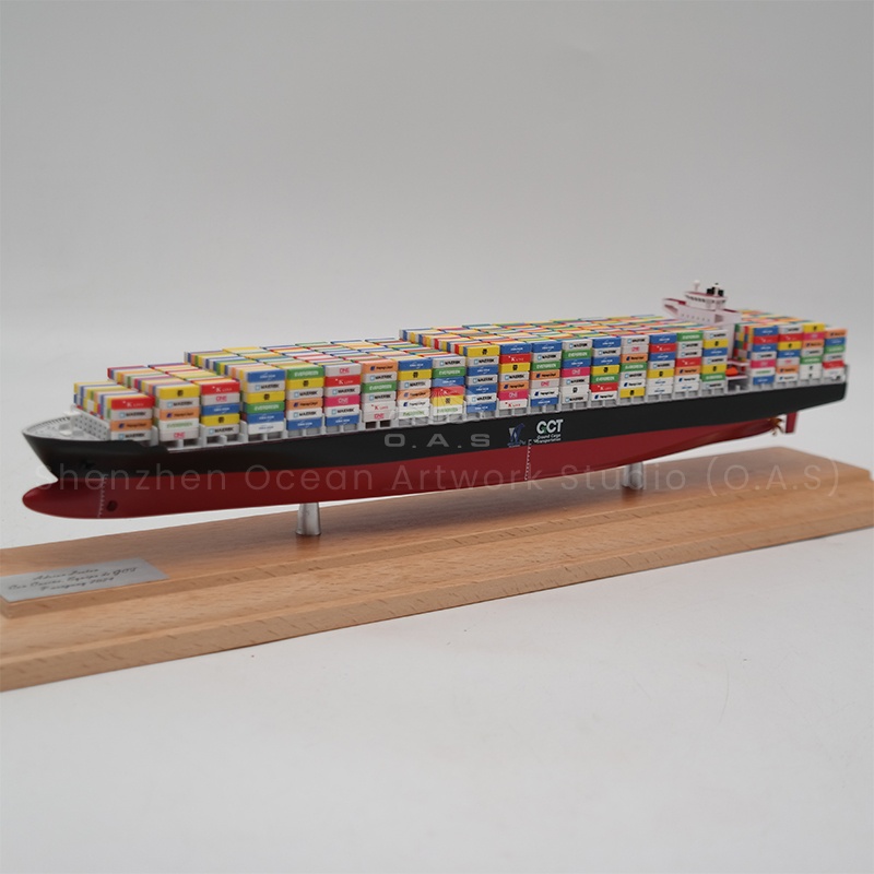 【LAC】O.A.S Factory's Workmanship Scale Boat Model 1:1000 Scale Customized 35cm Craftsman Container Ship Model For Shipping Gift
