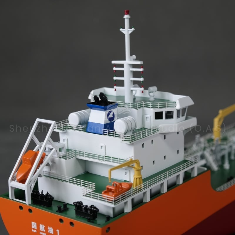 This 65cm oil ship model produced by O.A.S is born for enterprises to order shipping gifts in bulk. The professional team carefully sculpts the ship model according to the process standards, from the unique ship body lines to the cabin layout, accurate reproduction. Enterprise batch customization, can be integrated into the exclusive elements, as a shipping gift, give customers a symbol of stable cooperation, send employees to signify career progress, help enterprises to create a good image.Amber@vesselmodel.com Tel: +86 18038048785